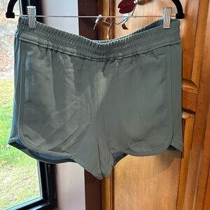 J. Crew Women's Silky Athletic Shorts in Green/Blue